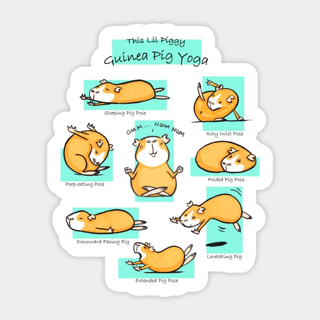 Guinea Pig Yoga Sticker by shiro